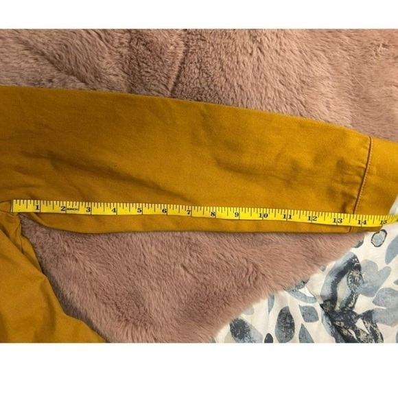 Anthro See U Soon Womens Yellow Long Sleeve Shirt Romper sz Small Button - Picture 9 of 11